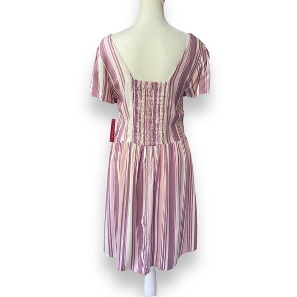 New Xhilaration Pink Stripe Short Sleeve Sun Dress | Size Small - Picture 7 of 14